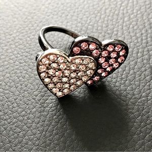 Guess Crystal Hearts Ring